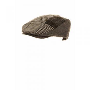 Mützen à patchwork plat pour hommes 58 cm gris