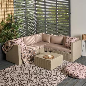 Natural Tuscan Rattan Garden Sofa Set (5 Seaters) – Outdoor Edition