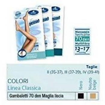 Sauber gambaletto 70 maglia liscia nero 4 linea classica