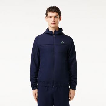 Men's Lacoste Hooded tracksuit Jacket in Navy Blue with Zip, Regular/42 size