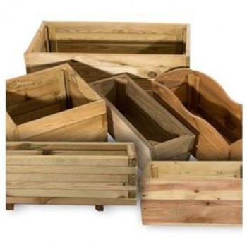 Jardineras de Madera Natural para Terraza
