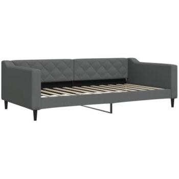 Canapé-lit simple VidaXL gris foncé 100x200 cm – tissu