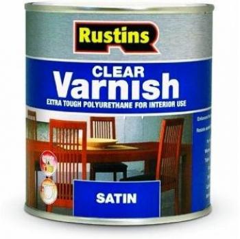 Rustins R410014 1 Litre Polyurethane Satin Varnish