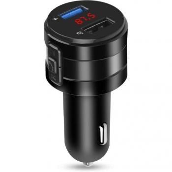 Cargador de coche Bluetooth 4.2 FM Manos Libres 3.1A Dual USB E7CA