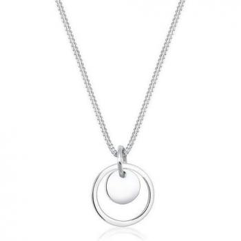 Ellie „Kreis & Kreis“ Anhänger-Kette – 925 Silber Rund