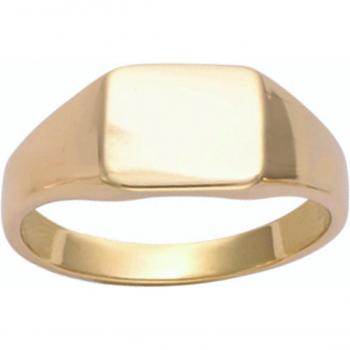 Anello da sigillo dorato 'Charles' 10x8 mm