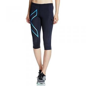 Women’s 2XU 3/4 Compression Tights – Black & Baby Blue, XS