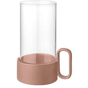 Blomus Kerzenhalter Windlicht YURAGI (1 St), aus Steingut und Glas, Höhe ca. 21 cm