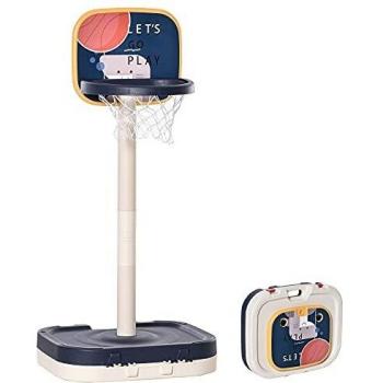 HOMCOM Canasta de baloncesto 2 en 1 con accesorios
