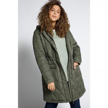 Parka donna con coulisse, cappuccio, Marrone, Taglia: 68/70, Poliestere