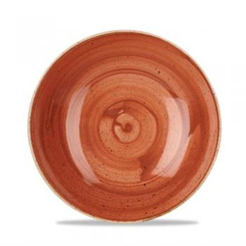 Piatto Fondo 24.8 cm Porcellana Vetrificata Arancio