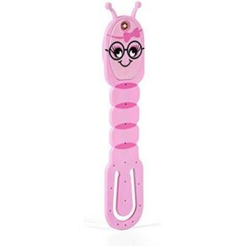 Flexilight Pals Leselicht (Bookworm) | pink | 2 in 1 Leselampe & Lesezeichen | LED Leselicht | Geschenk für Leser, Buchliebhaber | Deutsche Ausgabe