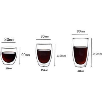 Premium 450 ml Doppel-Zauberstabs-Glas für Kaffee & Tee