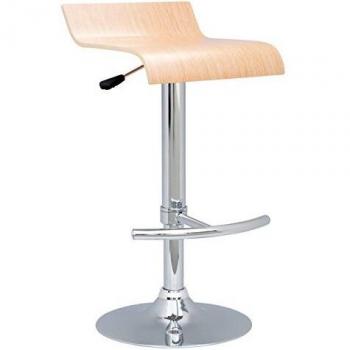 Oak-Finish Arena Bar Stool