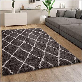 Robe de tapis Flokati moderne gris 80×150 cm