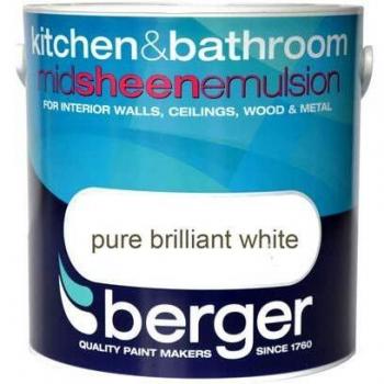 Berger JNS_228578 2.5L White Matt Finish for Kitchens & Bathrooms