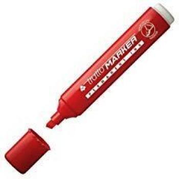 Marker Permanente Tratto Marker con Tipo di Punta Scalpello, Colore Rosso