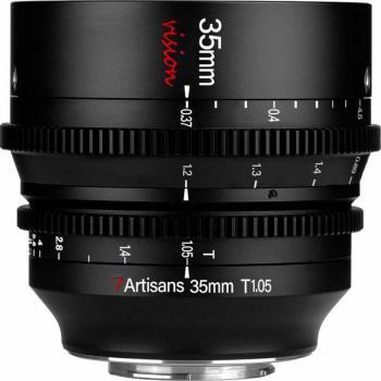Lente 35 mm f/1.05 7artisans Cinema Vision Sony E (APS‑C) – Nero