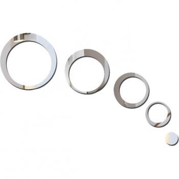 Bedroom and Home Decor: 5pc 3D Mirrored Acrylic Circle Stickers for Walls