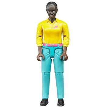Bruder 60404 – Donna in pelle scura con jeans turchesi