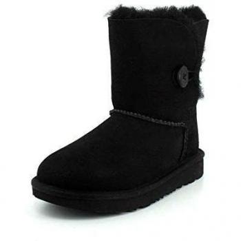 Botas UGG para Niñas, Modelo Bailey Button II, Color Negro, Talla 5