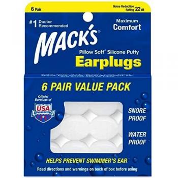 Mack’s Pillow Soft Ohrstöpsel aus Silikon – 6 Stück