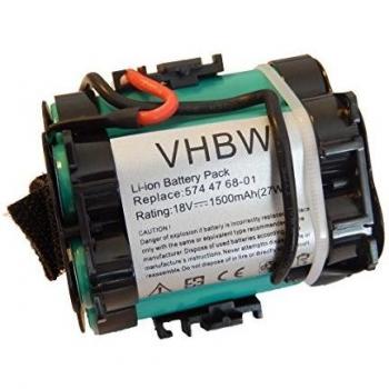 VHBW Batteria Li-ion 1500mAh (18V) per Robot Tagliaerba Gardena R38Li, R40Li, R45Li, R50Li, R70Li, R75Li, R80