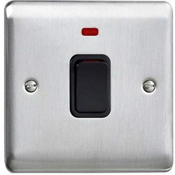 Deta VE1391SSB Double Pole Switch with Neon