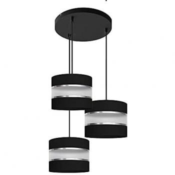 Helen Cluster Pendant Ceiling Light Black Silver 35cm