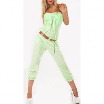 Neon-Kracher Jumpsuit Bandéa Style, Binde-Gürtel – Einheitsgröße