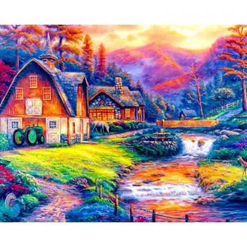 Art de Diamant : Scène de Cabane 20X30CM