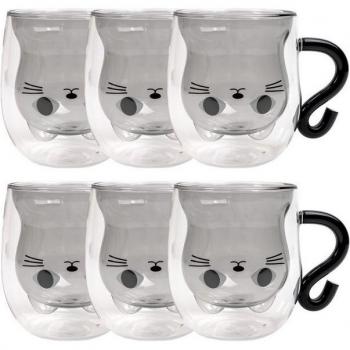 Verres à Café Isolés Design Chat