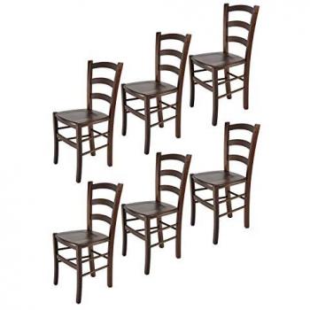 Set di 6 Sedie Venice Tommychairs in Legno di Faggio