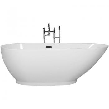 Baignoire Acrylique Autoportante Forme Ovale Blanche Guiana