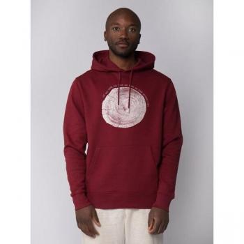 Watapparel Felpa “Baumscheibe” Rosso Borgogna / Bianco