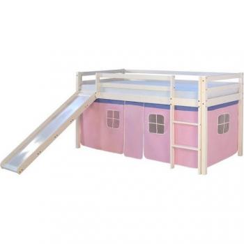 Spielbett mit Vorhang und Leiter für kleine Abenteurer