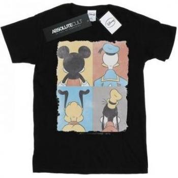 Disney Ladies Mickey Mouse Four Backs Cotton Boyfriend Tee XXL White