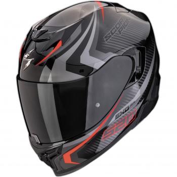 Scorpion Exo-520 Evo Air Terra Casco Integrale Nero Rosso Argento 2XL