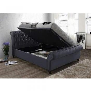 Castello Charcoal Ottoman Bed