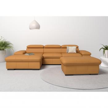 Home Affaire Alberto L-Form Ecksofa mit verstellbarem Kopfteil und optionalem Bett