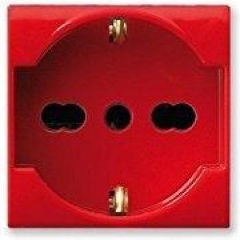 Prise Schuko Flexible Rouge 2 Modules 442090/15TSR