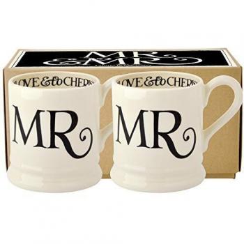 Emma Bridgewater Black Toast Mr & Mr Earthenware Mug Pair