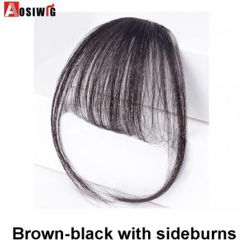 Flequillo recto extensiones de cabello sintético AOSIWIG