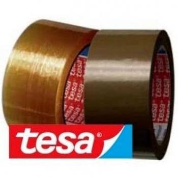 TESA-Cinta Adhesiva TESA Marrón Embalaje Caucho 6 Unidades (50 mm x 66 m)