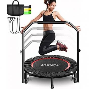 Livingpai 102 cm Fitness-Trampolin in Schwarz
