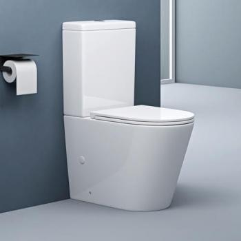Sogood WC 108T – Toilettes posables, céramique blanche, réservoir abattant silencieux, sécurité anti-chute
