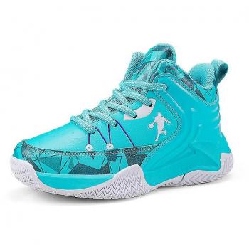 DANNTO Zapatillas de baloncesto transpirables 668 Cyan para niños