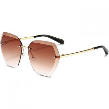 Lunettes de soleil pour femmes, dégradé, sans bords