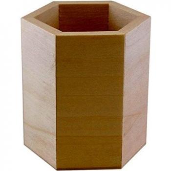 3.5” Hexagonal Wooden Pen/Pencil Tub – Multicraft