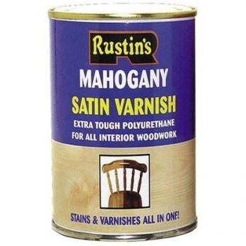 Rustins Polyurethane Satin Varnish Oak 500ml